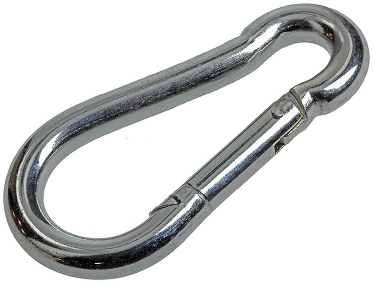 Mack 1008435 - 1 karabijnhaak + veer 10 x 100mm verzinkt | 10 stuks