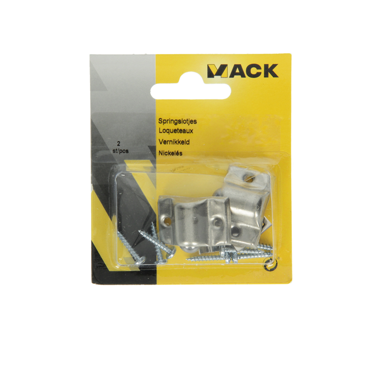 Mack 1015865 - 2 springslotjes vernikkeld | 5 stuks