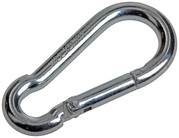 Mack 1008438 - 1 karabijnhaak + veer 6 x 60mm verzinkt | 10 stuks