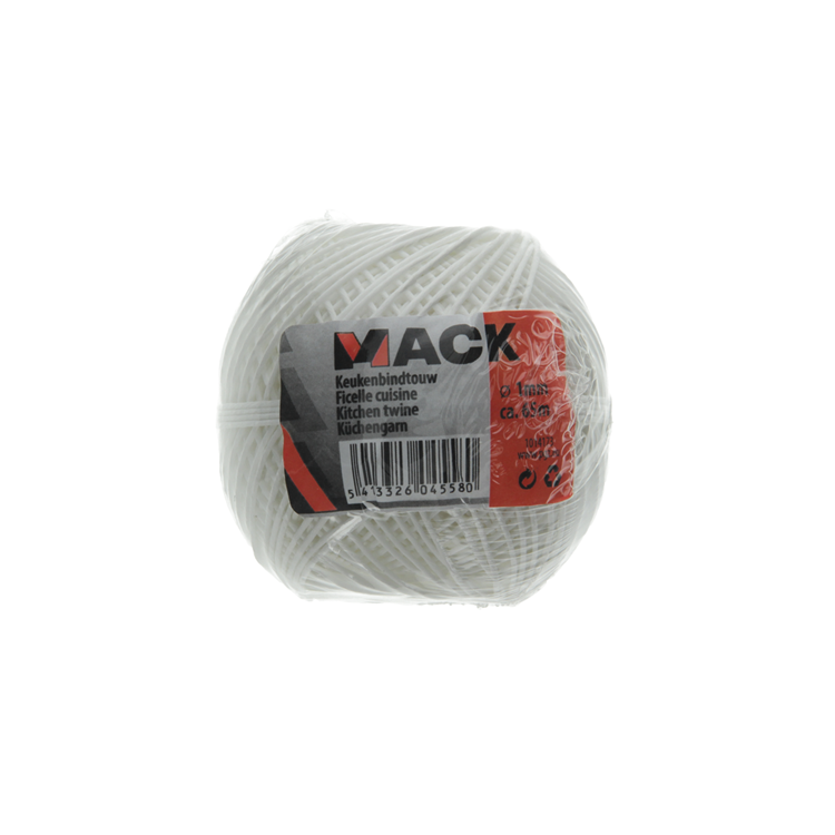 Mack 1014173 - keukenbindtouw gebleekt vlas 1mm ca 65m | 5 stuks