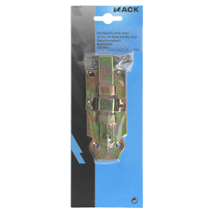 Mack 1014267 - deurschuif breed model, bichromaat 100mm | 5 stuks