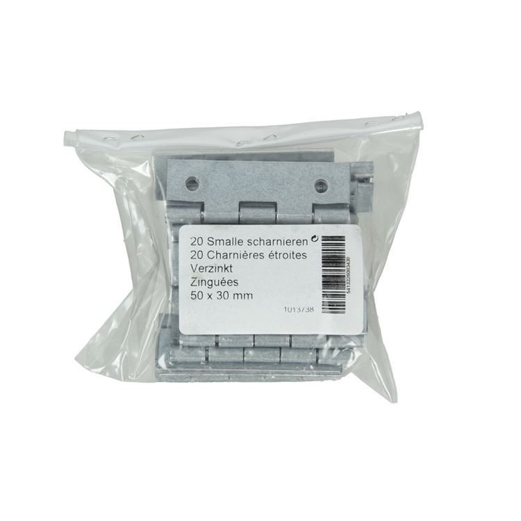 Mack 1013738 - 20 smalle scharnieren verzinkth 50 x b 30mm | 5 stuks