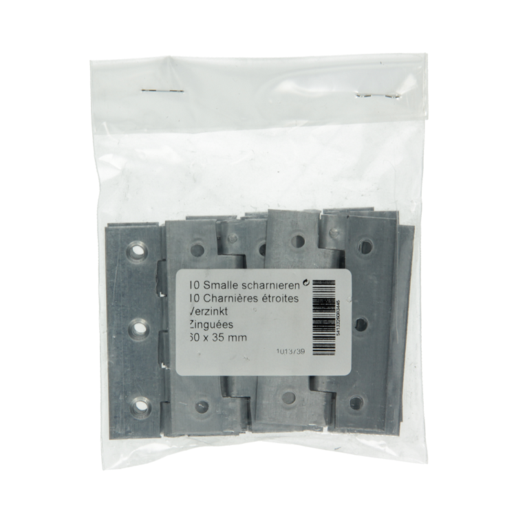 Mack 1013739 - 10 smalle scharnieren verzinkth 60 x b 35 mm | 5 stuks