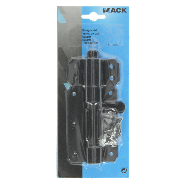 Mack 1013732 - 1 boksgrendel zwart cataf. 100mm | 5 stuks