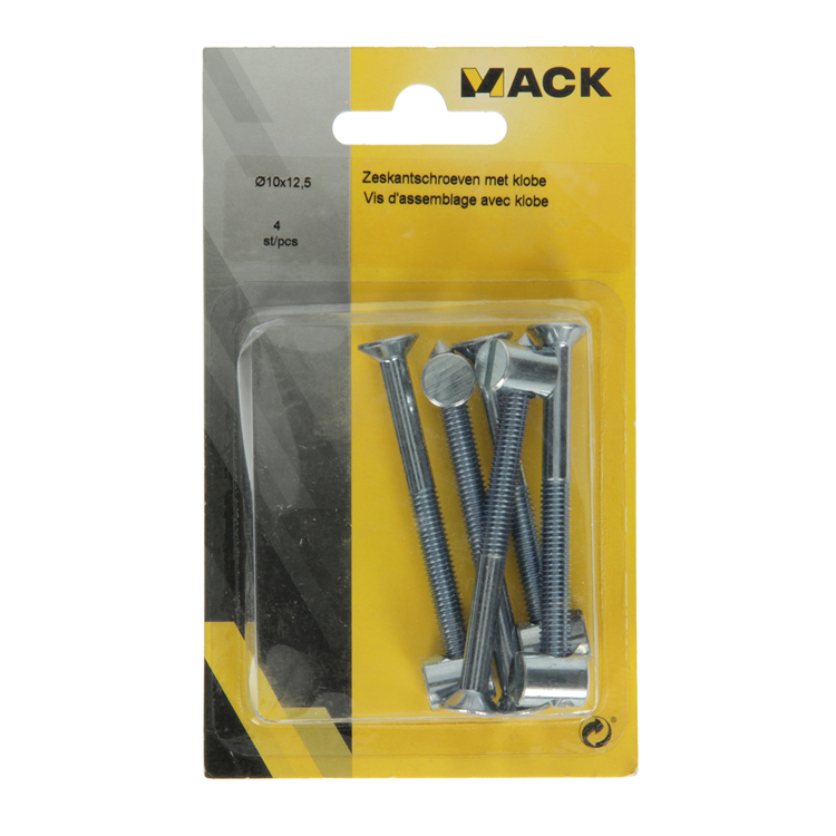 Mack 1013836 - 4 verbindingsschroeven met dwarsmoer m6x70 + m10x12,5 | 5 stuks