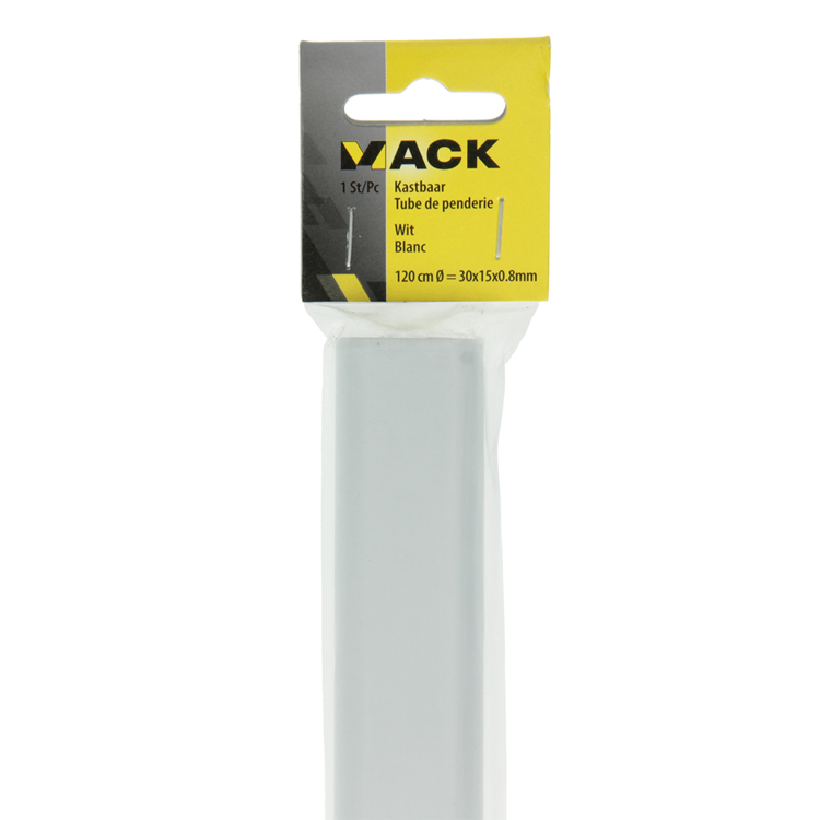 Mack 1014450 - kastbaar wit l 120 cm h 30 x b 15 x 0,8 mm | 5 stuks