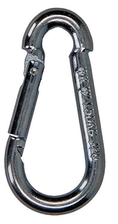 Mack 1008444 - 1 karabijnhaak + veer 4 x 40mm verzinkt | 10 stuks