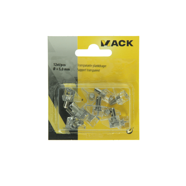 Mack 1014490 - 12 plankdragers transparant ø 5 mm | 5 stuks