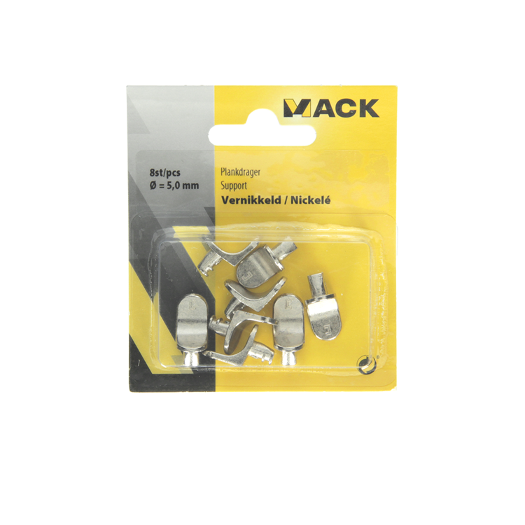 Mack 1014491 - 8 plankdragers vernikkeld ø 5 mm | 5 stuks