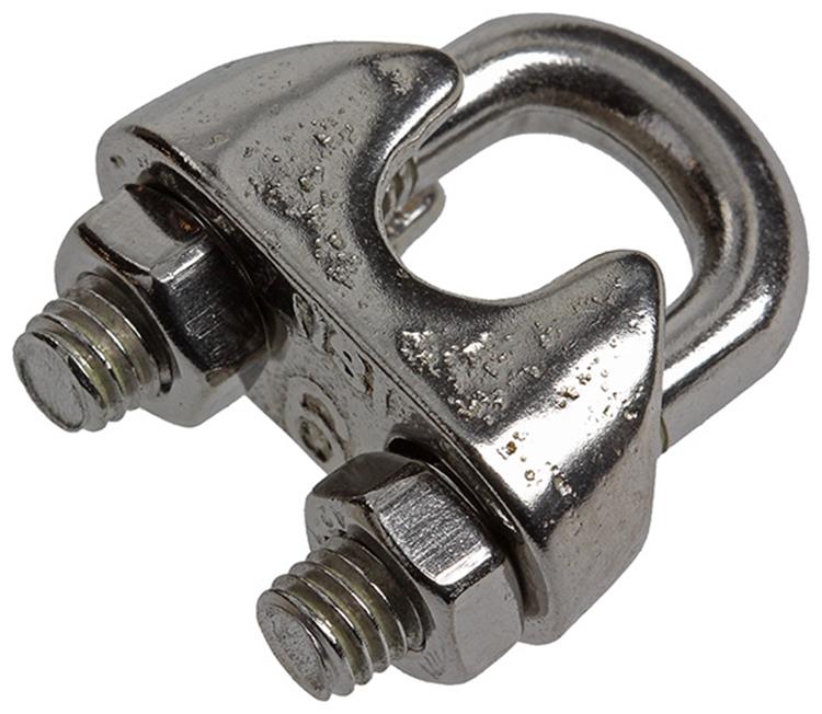 Mack 1008445 - 4 staaldraadklemmen 6mm inox | 10 stuks