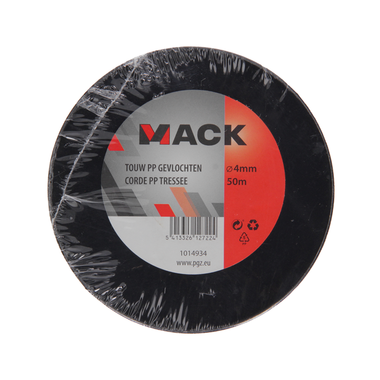 Mack 1014934 - pp gevlochten wit blauw bobijn4mm 50m | 5 stuks