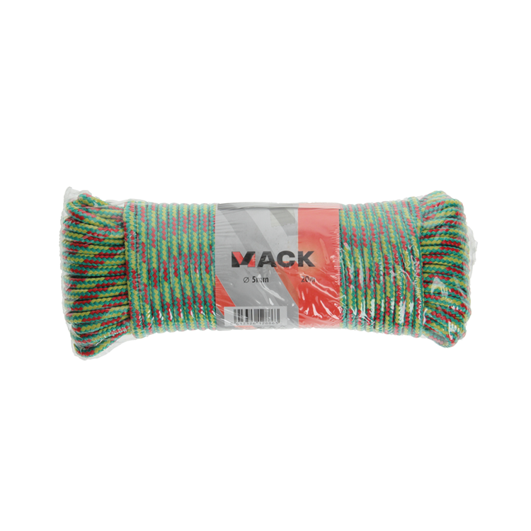 Mack 1014940 - sporttouw pp gevlochten streng5mm 20m | 5 stuks