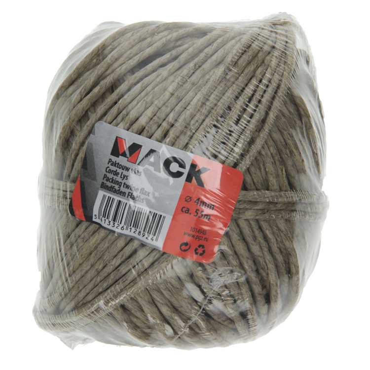 Mack 1014948 - paktouw vlas bobijn 4mm 55m | 5 stuks