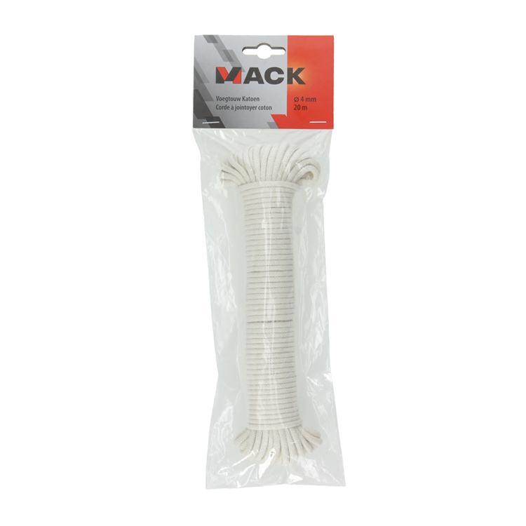 Mack 1014955 - voegtouw katoen 4mm-20m | 5 stuks