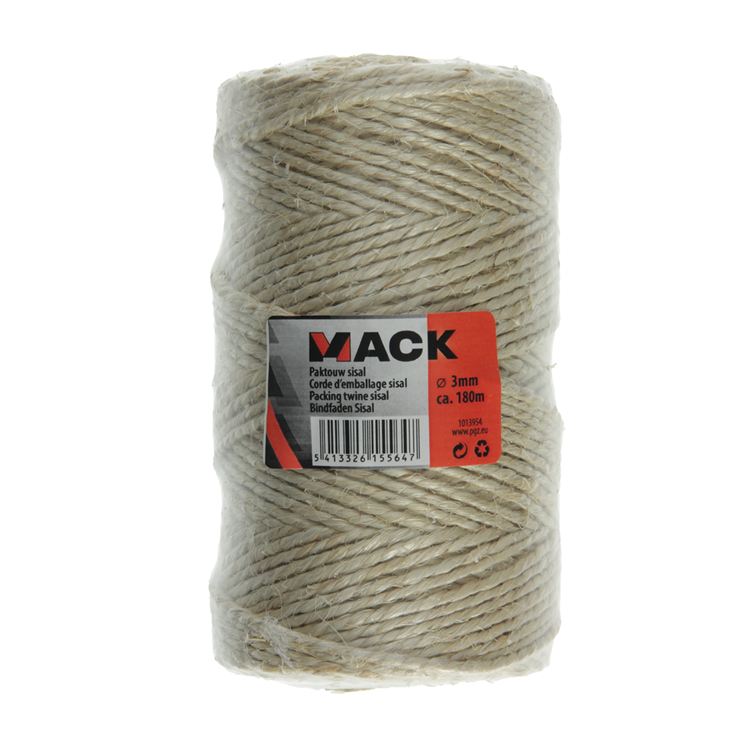 Mack 1013954 - paktouw sisal bobijn 3mm ca 180m | 10 stuks