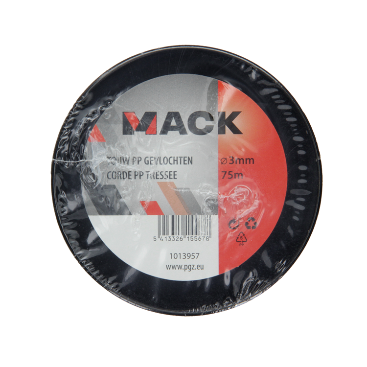 Mack 1013957 - pp gevlochten wit blauw bobijn3mm 75m | 5 stuks