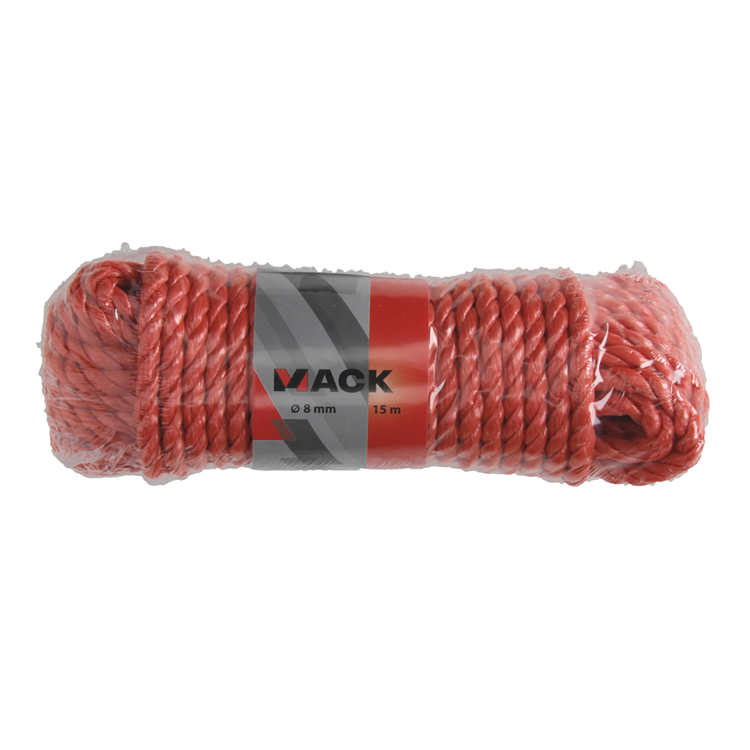 Mack 1013965 - pp gedraaid oranje streng 8mm 15m | 5 stuks