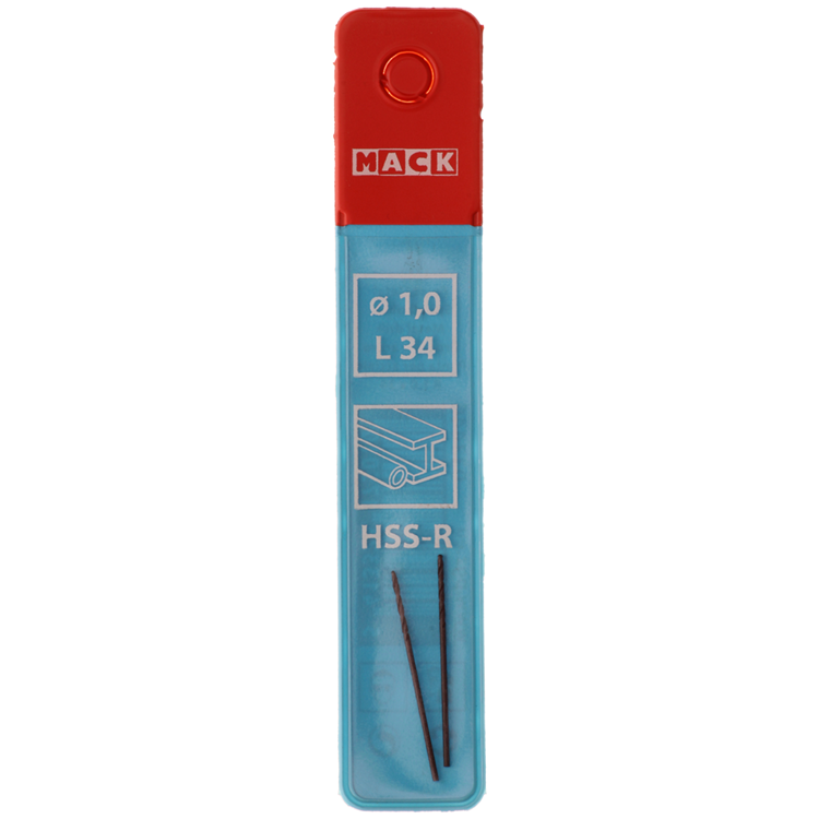 Mack 1018175 - universeelboor hss r ø 1,0 x 34 mm 2st | 5 stuks