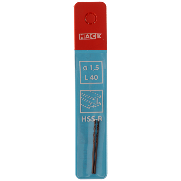 Mack 1018176 - universeelboor hss r ø 1,5 x 40 mm 2st | 5 stuks