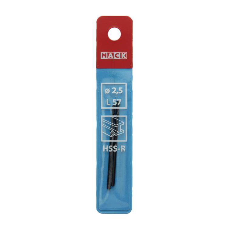 Mack 1018178 - universeelboor hss r ø 2,5 x 57 mm 2st | 5 stuks