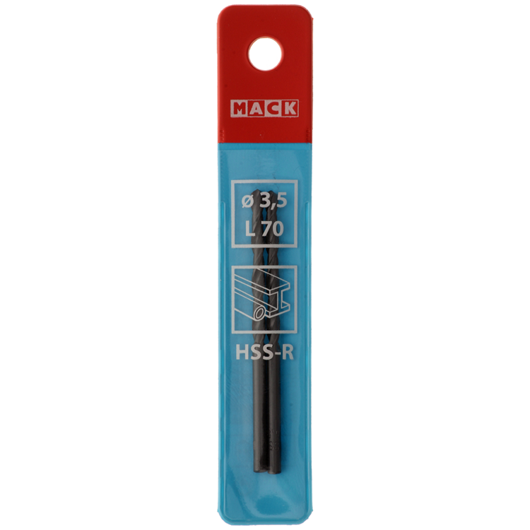 Mack 1018180 - universeelboor hss r ø 3,5 x 70 mm 2st | 5 stuks