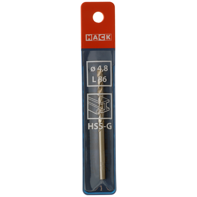 Mack 1018191 - metaalboor hss g din 338 ø 4,8 x 86 mm | 5 stuks