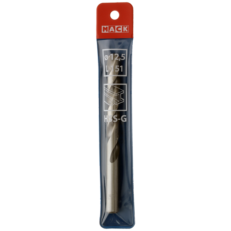 Mack 1018195 - metaalboor hss g din 338 ø 12,5 x 151 mm | 5 stuks