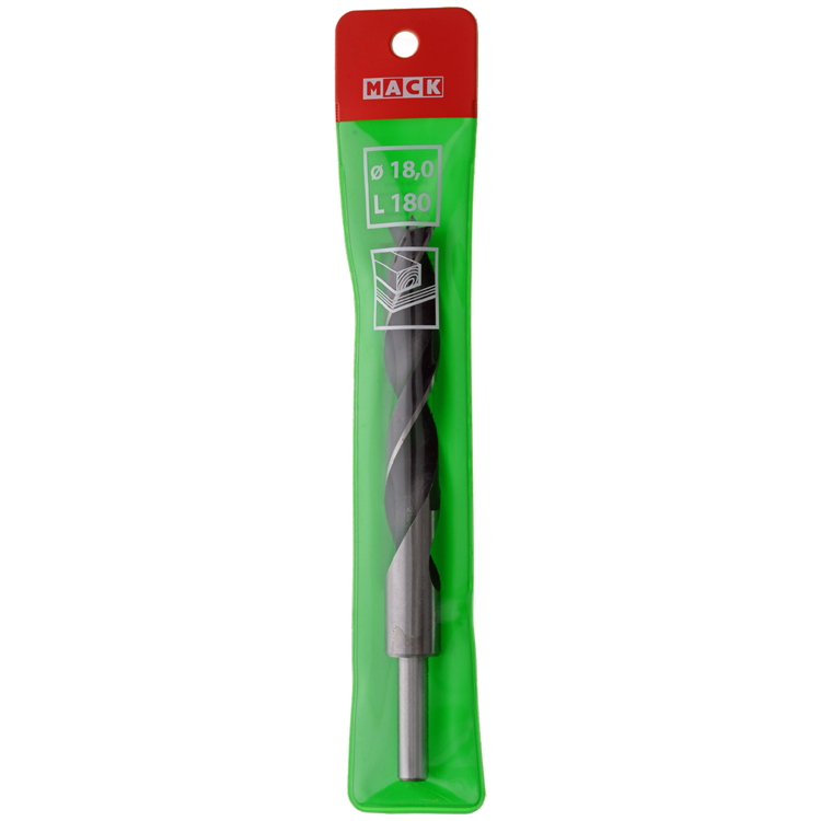 Mack 1018251 - machinehoutboor + centreerpunt ø 18,0 x 180 mm | 5 stuks
