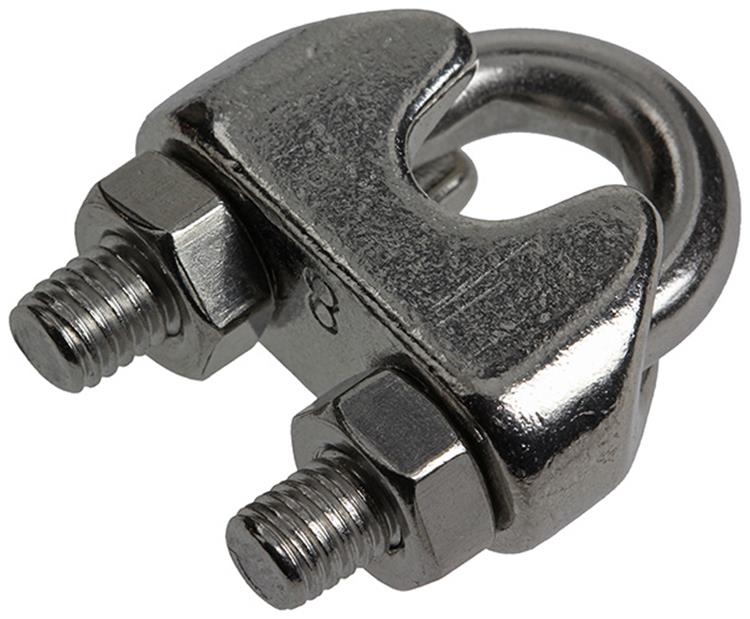 Mack 1008450 - 2 staaldraadklemmen 6-8mm inox | 10 stuks