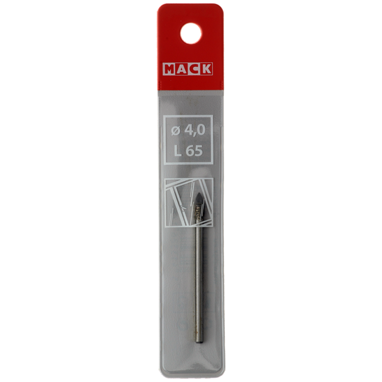 Mack 1018282 - glas- tegelboor ø 4,0 x 65 mm | 5 stuks