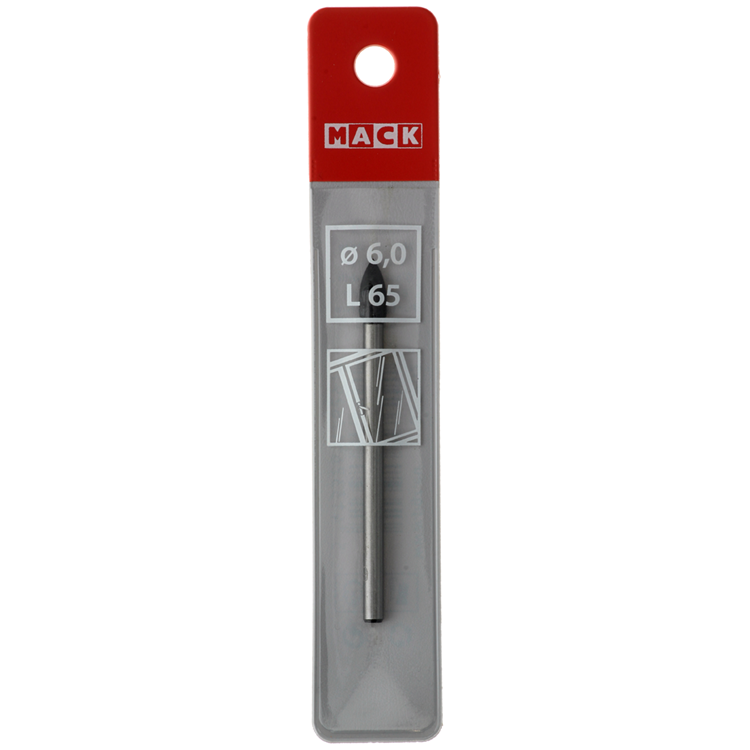 Mack 1018284 - glas- tegelboor ø 6,0 x 65 mm | 5 stuks