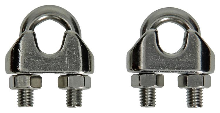 Mack 1008450 - 2 staaldraadklemmen 6-8mm inox | 10 stuks