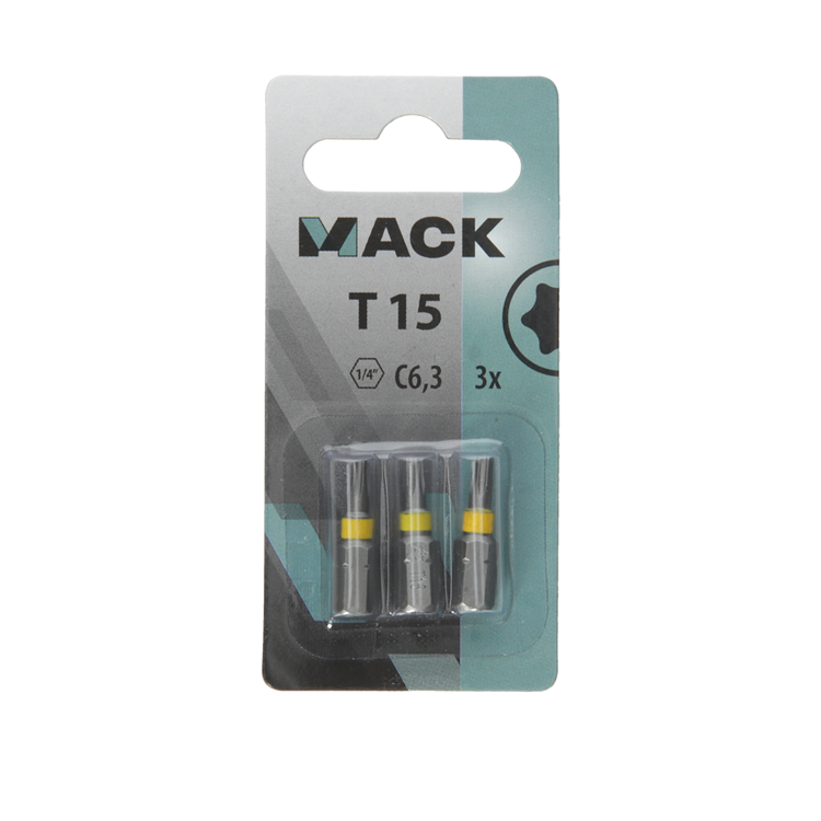 Mack 1018302 - schroefbit t15 l25mm 3st | 5 stuks
