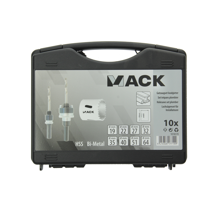 Mack 1018370 - gatzagenset loodgieter 10 delig | 3 stuks
