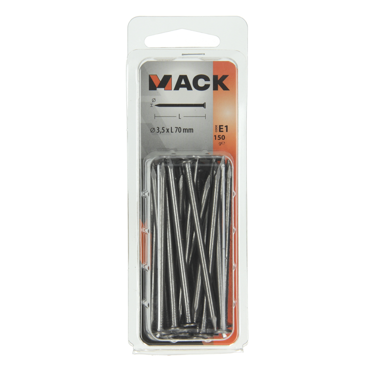 Mack 1017124 - nagel platte kop 150 gr 3,5 x 70 mm | 5 stuks