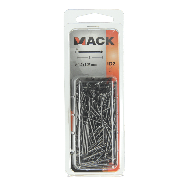 Mack 1017130 - fijne nagel ronde kop 85 gr 1,2 x 25 mm | 5 stuks
