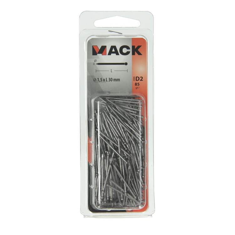 Mack 1017131 - fijne nagel ronde kop 85 gr 1,5 x 30 mm | 5 stuks