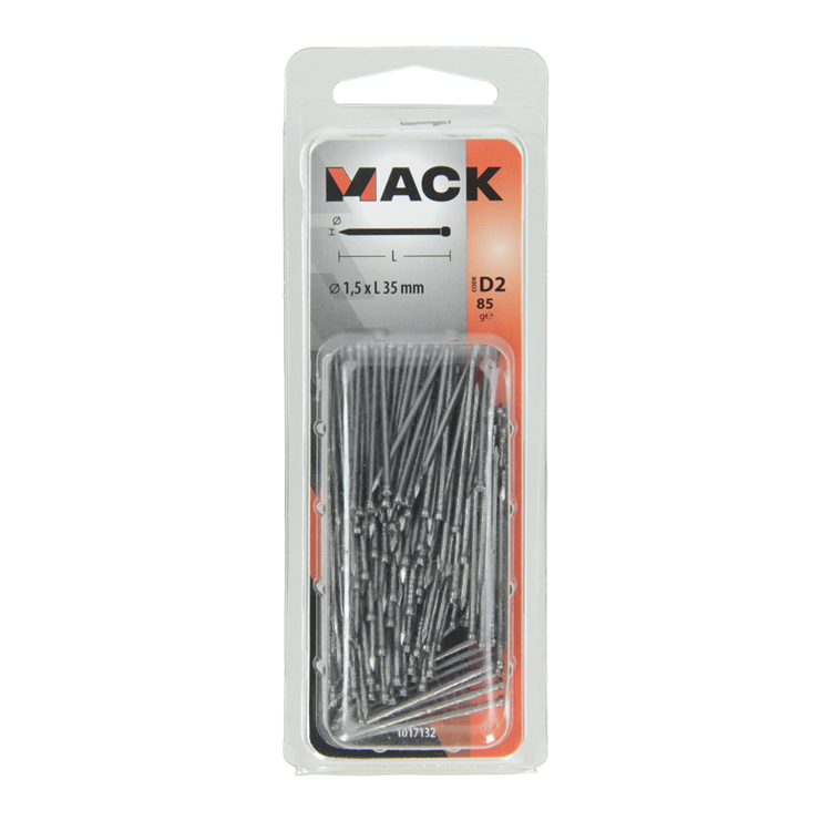 Mack 1017132 - fijne nagel ronde kop 85 gr 1,5 x 35 mm | 5 stuks