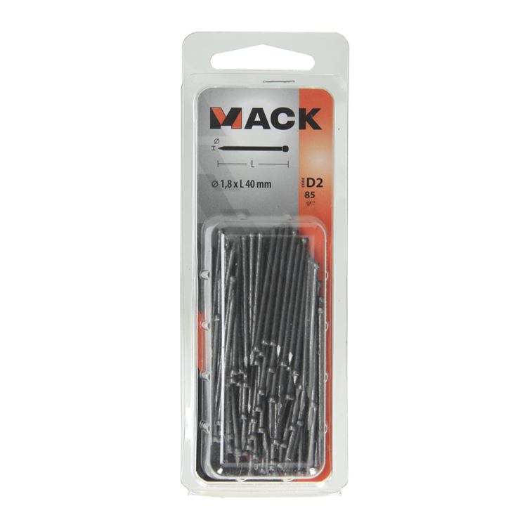 Mack 1017133 - fijne nagel ronde kop 85 gr 1,8 x 40 mm | 5 stuks