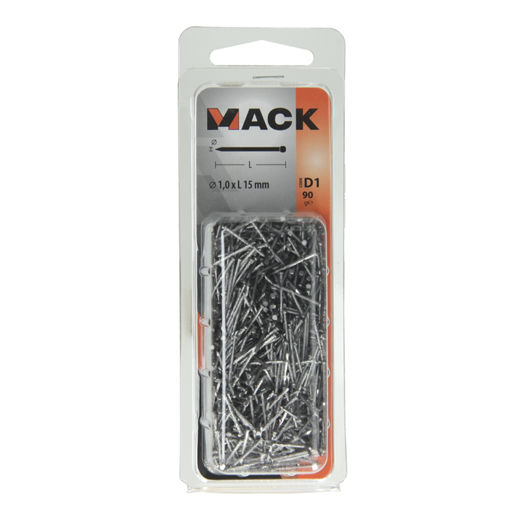 Mack 1017134 - nagel ronde kop 90 gr 1,0 x 15 mm | 5 stuks