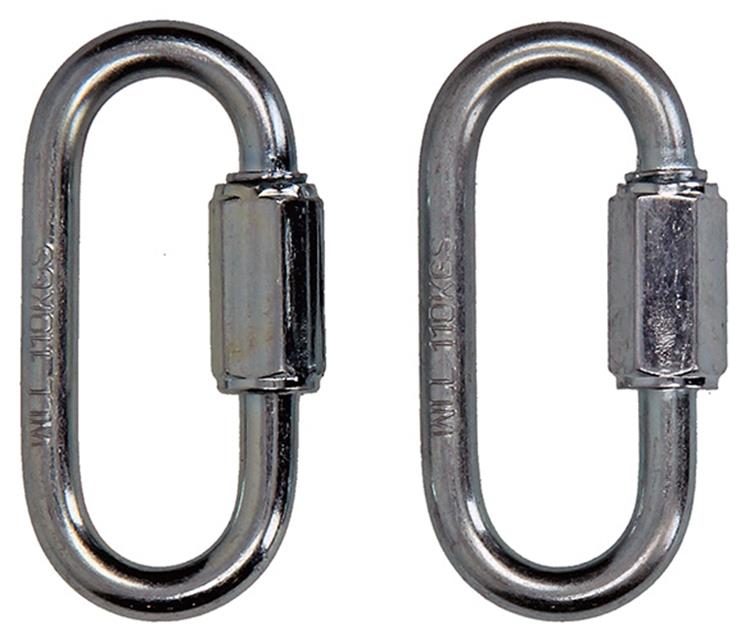 Mack 1008453 - 2 loze schakels + moer 5mm verzinkt | 10 stuks