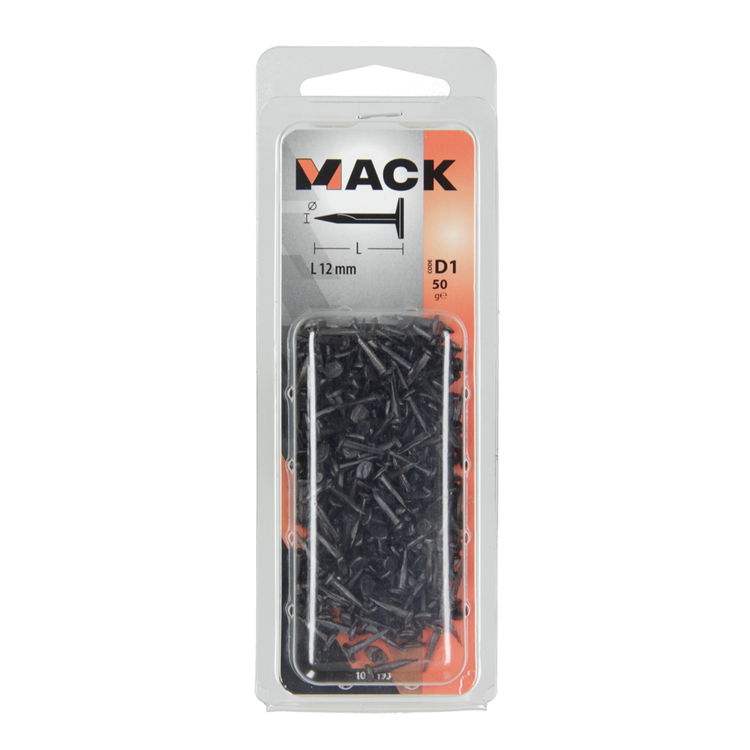 Mack 1017193 - bloknagel staal geblauwd 50 gr12 mm | 10 stuks