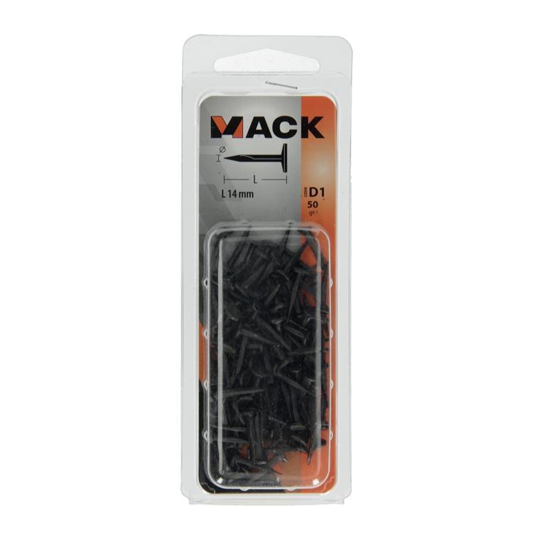 Mack 1017194 - bloknagel staal geblauwd 50 gr14 mm | 10 stuks