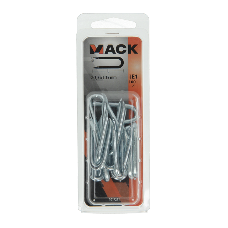 Mack 1017211 - kram staal verzinkt 100 gr 3,5 x 35 mm | 5 stuks