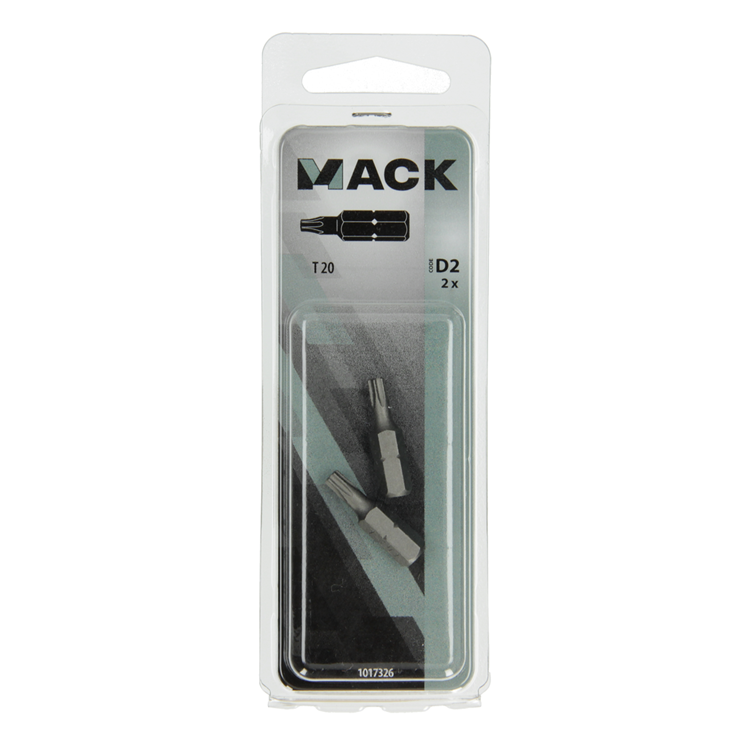 Mack 1017326 - torx schroefbit staal onbehandeld 2 st t 20 | 10 stuks