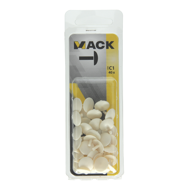 Mack 1017336 - afdekkapje kunststof beige 40 st | 10 stuks