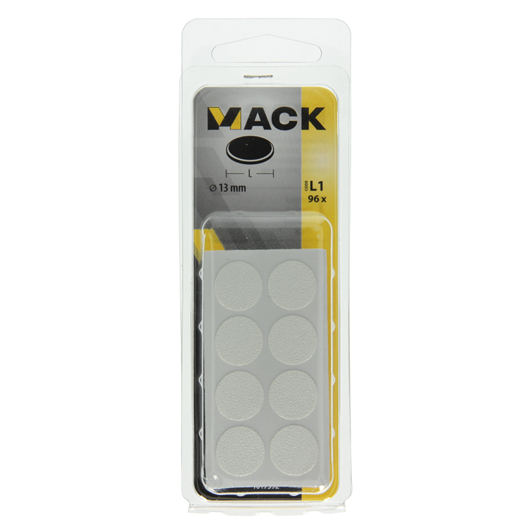 Mack 1017392 - zelfklevend afdekkapje kunstst.wit 96st 13 mm | 10 stuks