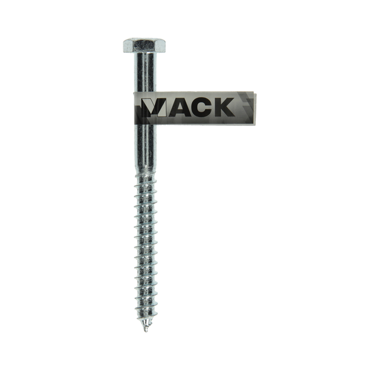 Mack 1017430 - houtdraadbout staal verzinkt 1 st 12 x 140 mm | 10 stuks