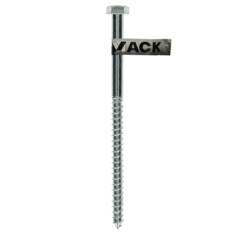Mack 1017433 - houtdraadbout staal verzinkt 1 st 12 x 200 mm | 10 stuks