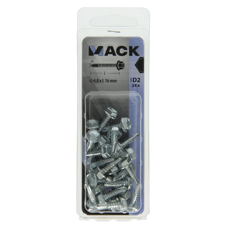 Mack 1017475 - zelfborende schroef zesk.kop verz. 24st 4,8 x 16 mm | 10 stuks